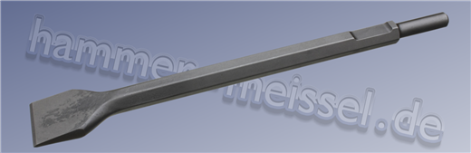 Elektrik Spatmeißel, Ø 19  mm, Länge: 380 mm, Blattmaß = 50 mm,