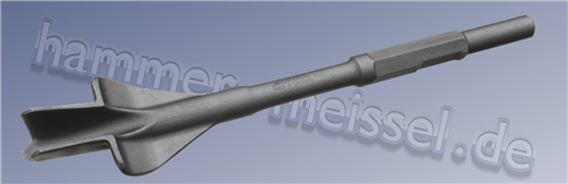 Meißel für Elektrikhammer Aufnahme: Rund Ø 18,7 mm x 65 mm / Arbeitsende: Sechskant 21 mm:  Ø 21  mm